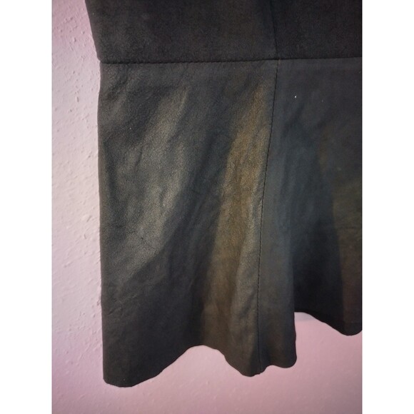 Neiman Marcus Exclusive Black Leather Top Pleated Bottom Size Small - Picture 6 of 9